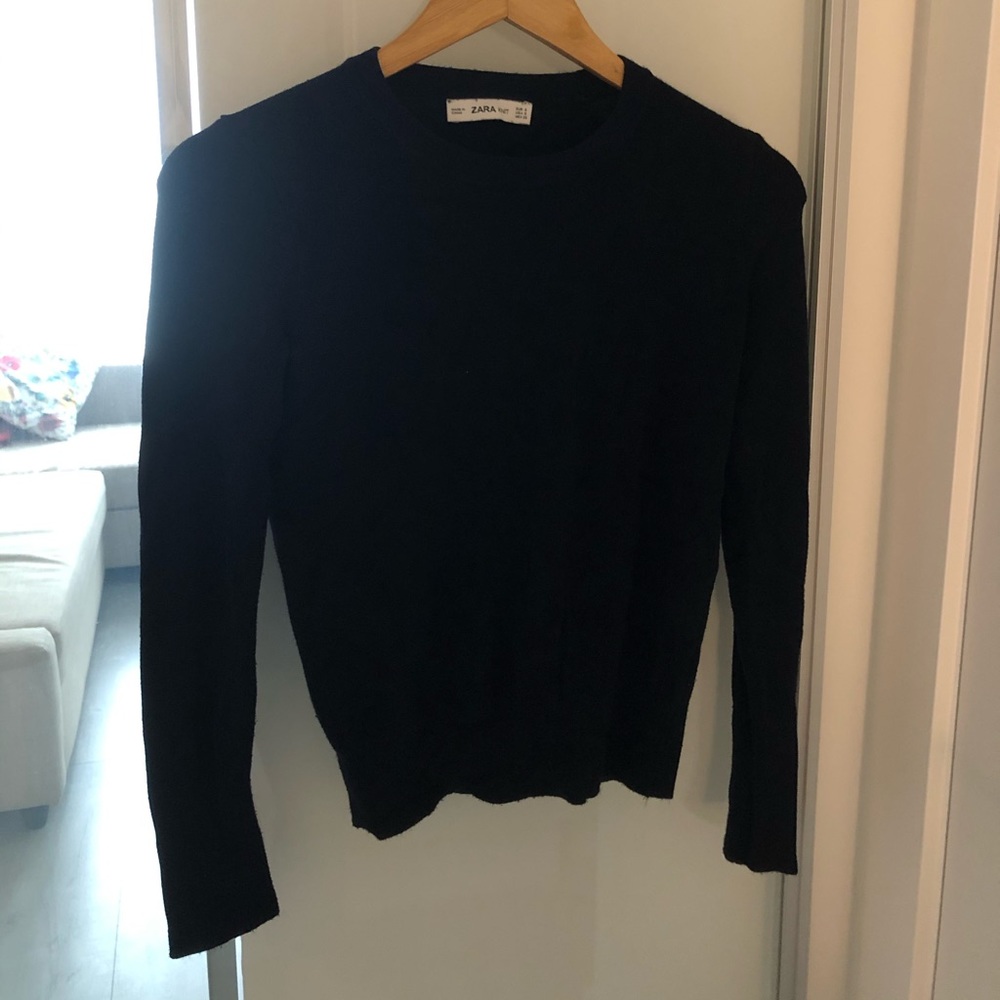 Zara long sleeve knit (navy)